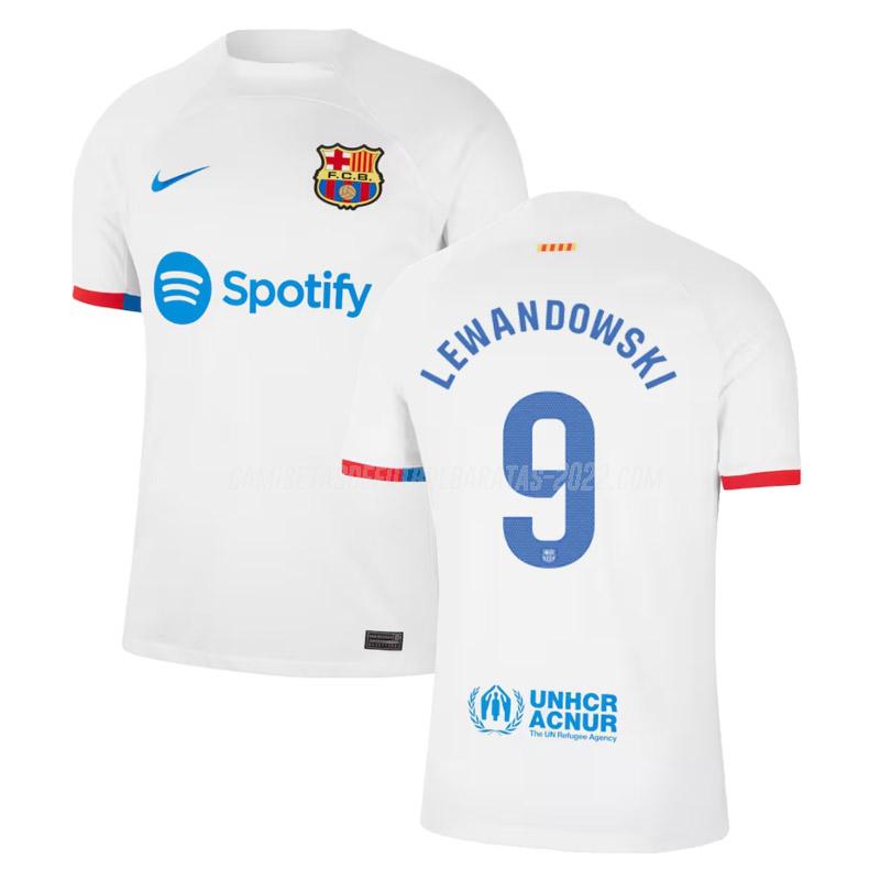 lewandowski camiseta de la 2ª equipación barcelona 2023-24