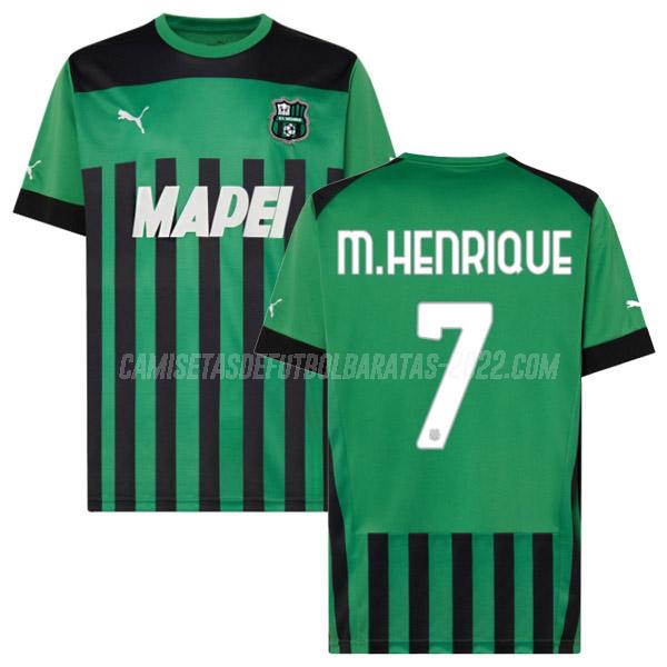 m.henrique camiseta 1ª equipación sassuolo calcio 2022-23