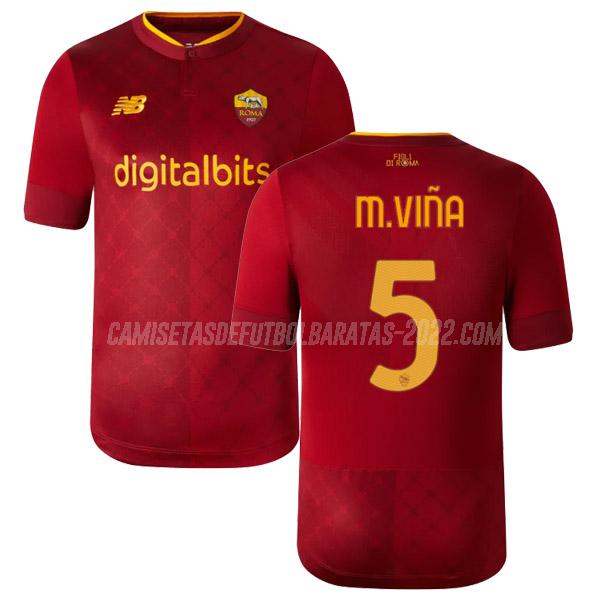 m.vina camiseta de la 1ª equipación roma 2022-23
