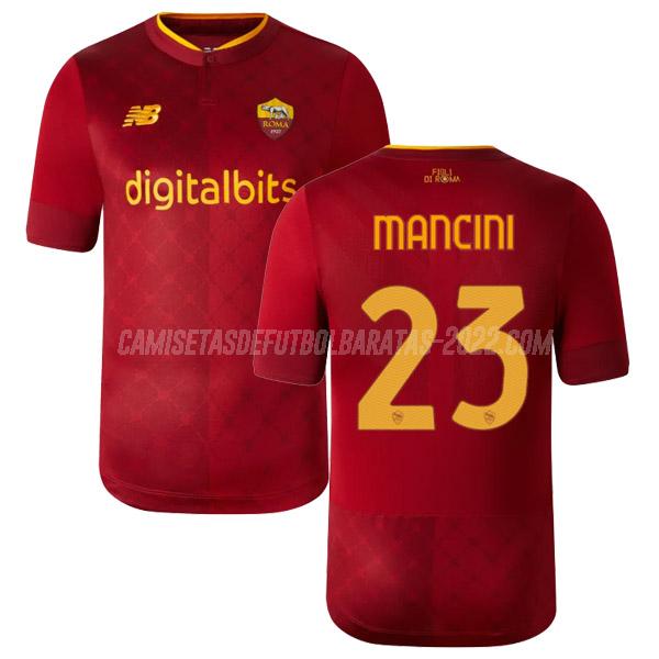 mancini camiseta de la 1ª equipación roma 2022-23