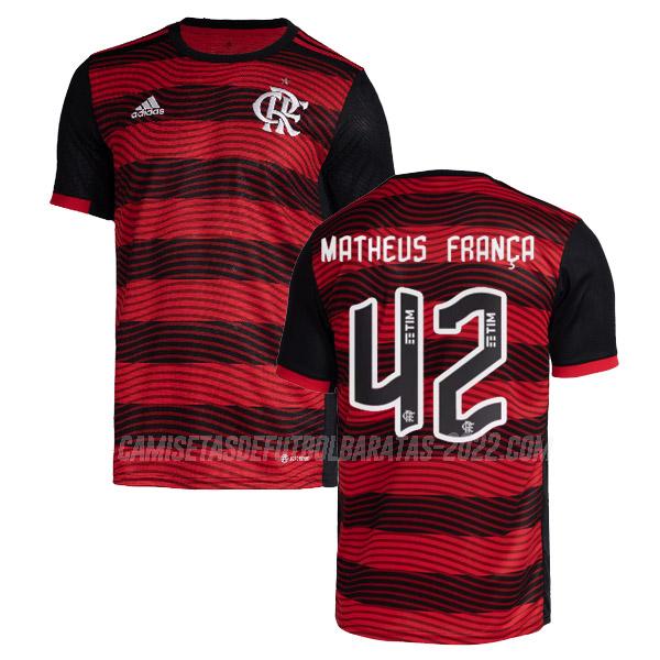 matheus franca camiseta 1ª equipación flamengo 2022-23