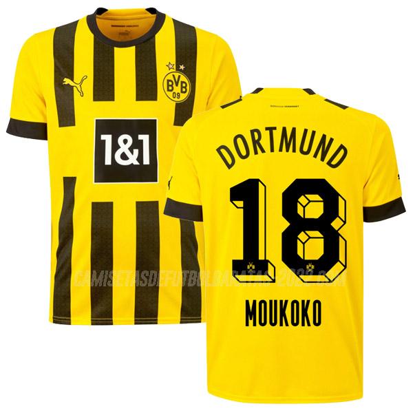 moukoko camiseta 1ª equipación borussia dortmund 2022-23
