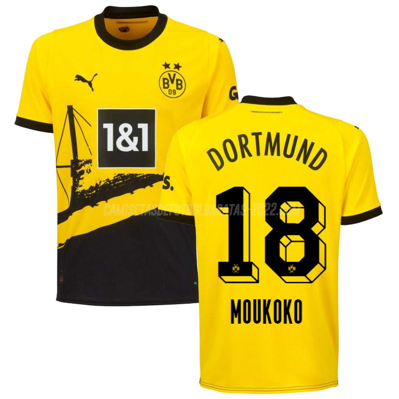 moukoko camiseta de la 1ª equipación borussia dortmund 2023-24
