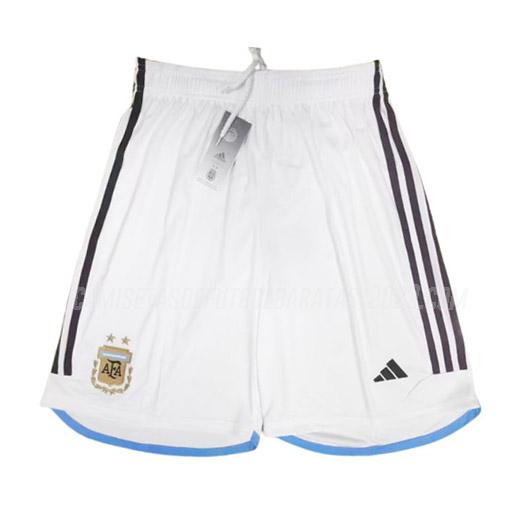 pantalón corto argentina copa mundial blanco 2022