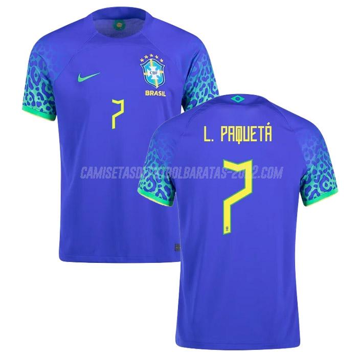 paqueta camiseta 2ª equipación brasil copa mundial 2022
