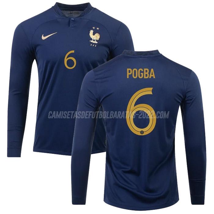 pogba camiseta 1ª equipación francia manga larga copa mundial 2022