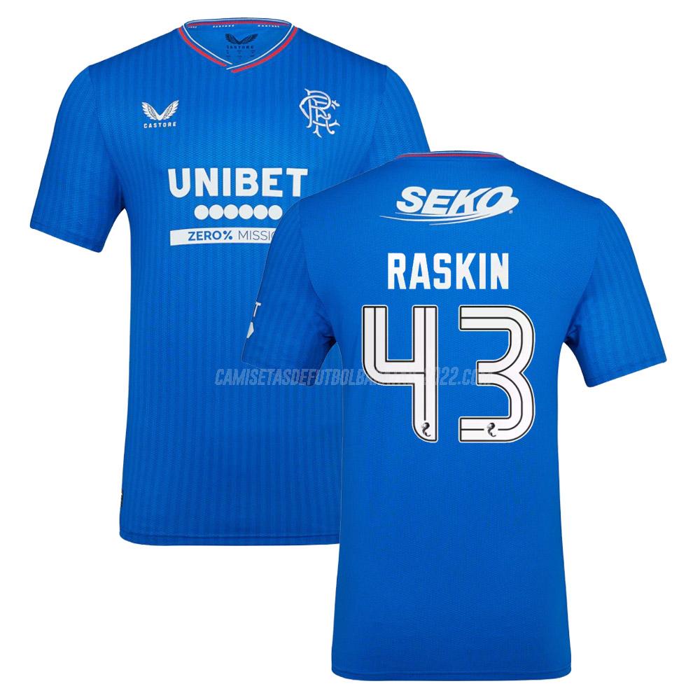 raskin camiseta 1ª equipación rangers 2023-24