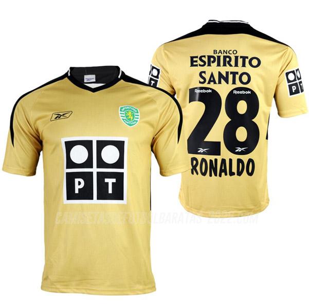 ronaldo camiseta retro 2ª equipación sporting cp 2003-2004