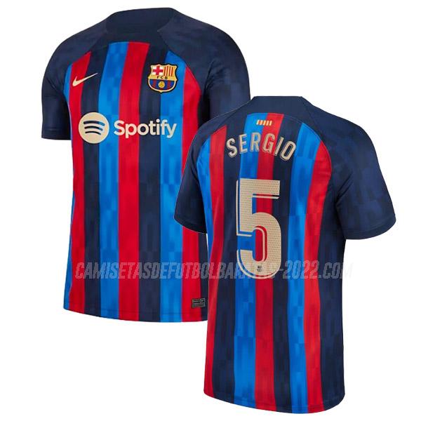sergio camiseta 1ª equipación fc barcelona 2022-23