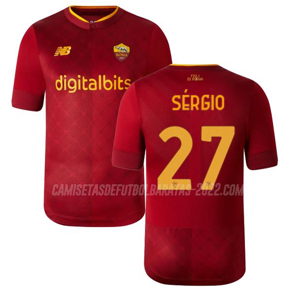 sergio camiseta de la 1ª equipación roma 2022-23