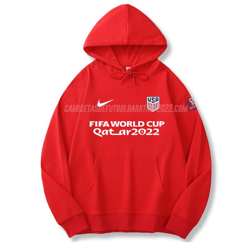 sudadera con capucha estados uniños copa mundial 221125a1 rojo 2022
