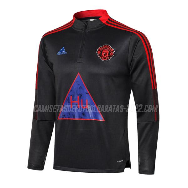 sudadera manchester united top gris oscuro 2021-22