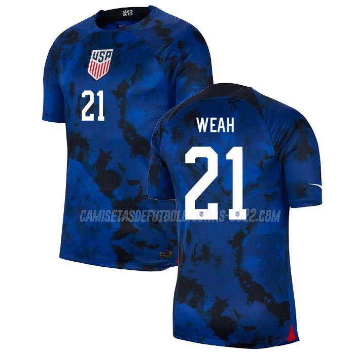 tim weah camiseta 2ª equipación estados uniños copa mundial 2022