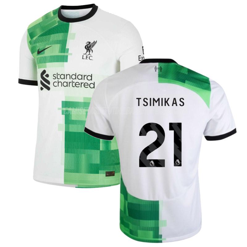 tsimikas camiseta de la 2ª equipación liverpool 2023-24
