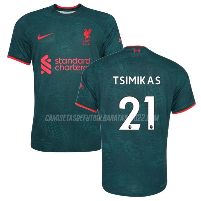 tsimikas camiseta de la 3ª equipación liverpool 2023