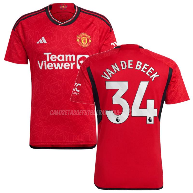 van de beek camiseta de la 1ª equipación manchester united 2023-24