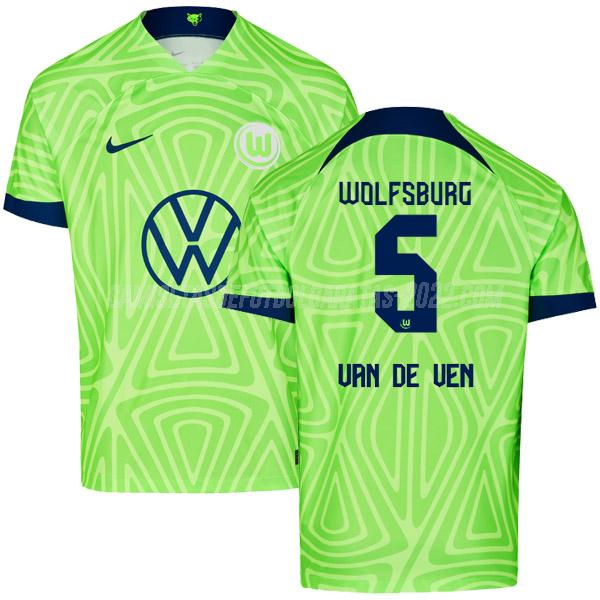 van de ven camiseta 1ª equipación wolfsburg 2022-23