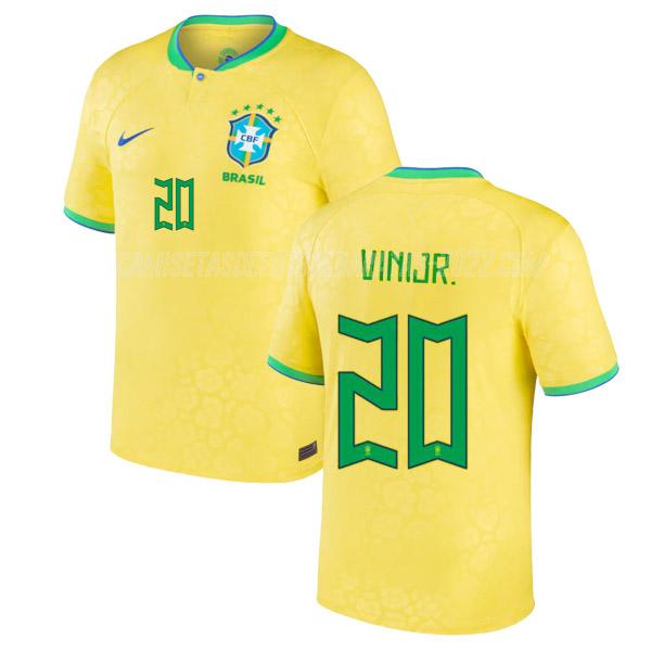vinicius jr camiseta 1ª equipación brasil copa mundial 2022