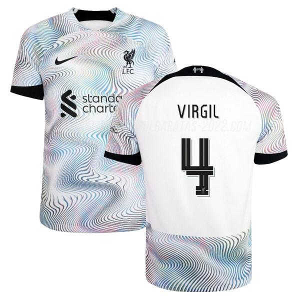 virgil camiseta 2ª equipación liverpool 2022-23