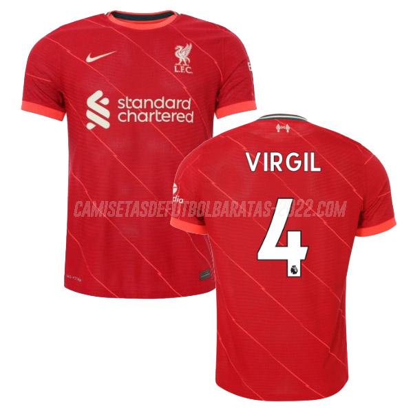 virgil camiseta de la 1ª equipación liverpool 2021-22