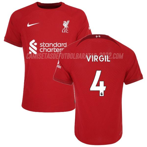 virgil camiseta de la 1ª equipación liverpool 2022-23
