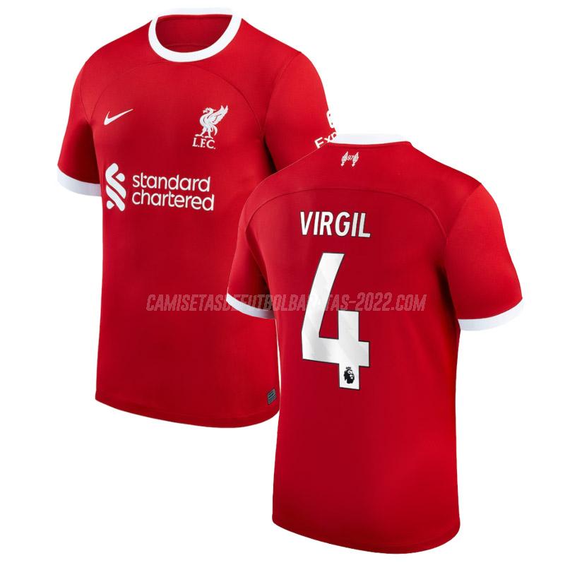 virgil camiseta de la 1ª equipación liverpool 2023-24