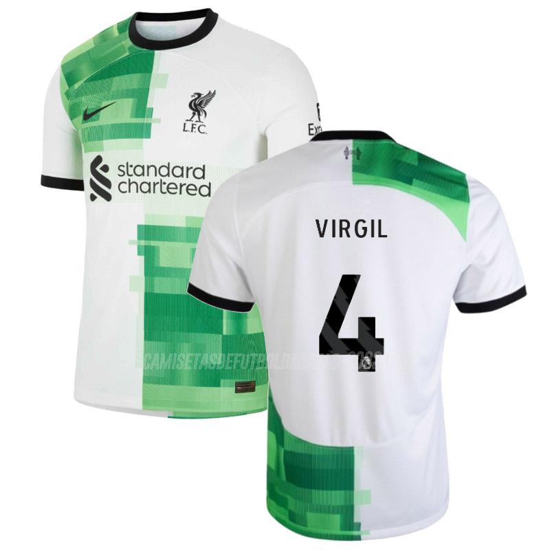 virgil camiseta de la 2ª equipación liverpool 2023-24