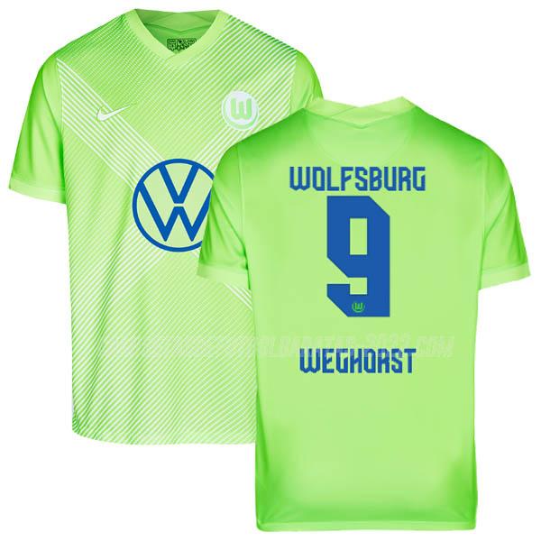 weghorst camiseta de la 1ª equipación wolfsburg 2020-21