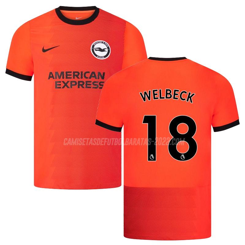 welbeck camiseta de la 2ª equipación brighton hove albion 2022-23