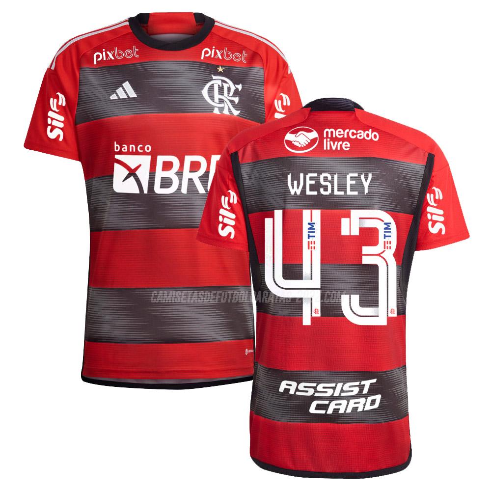 wesley camiseta de la 1ª equipación flamengo 2023-24